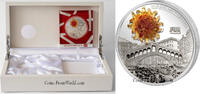 Andorra 15 Dinars Murano Glass Rialto Bridge 2oz. Silver Coin -