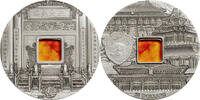 World Coins Palau 10$ Mineral Art Amber Forbidden City Beijing 2 oz. Silver Coin 7 -