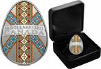 Canada Coins Canada 2021 20$ Traditional Ukrainian Pysanka Egg Shape Folk Art 1Oz Silver Coin -