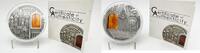 World Coins Palau 10$ Mineral Art Amber Russia Moscow Kremlin 2 oz Silver Coin -