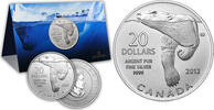 Canada 20$ POLAR BEAR Swimming Commemorative Pure Silver Coin -