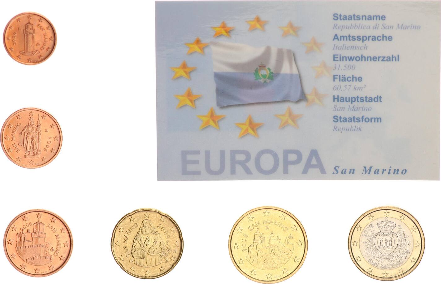 San Marino Kms Cent Bis Euro Versch Jahre In Blister Prfr Ma Shops