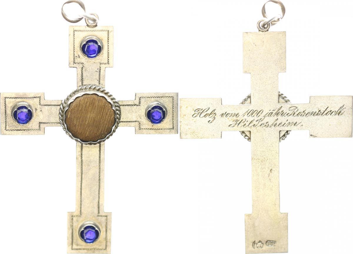 Deutschland Hildesheim Kreuz Silber 800, gestempelt 800, 70x 50mm, zum