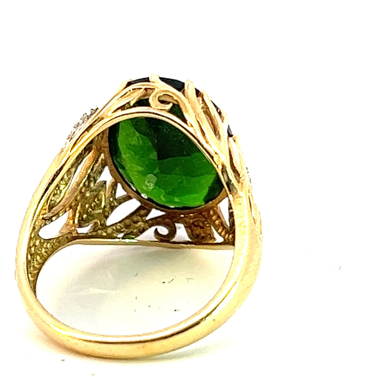 585 Goldring Mit Grnem Stein