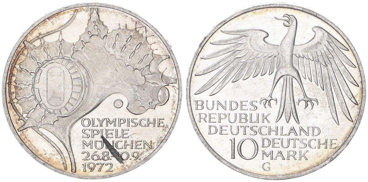 10 Dm Münze Olympische Spiele 1972 Fehlprägung www.ma-shops.de