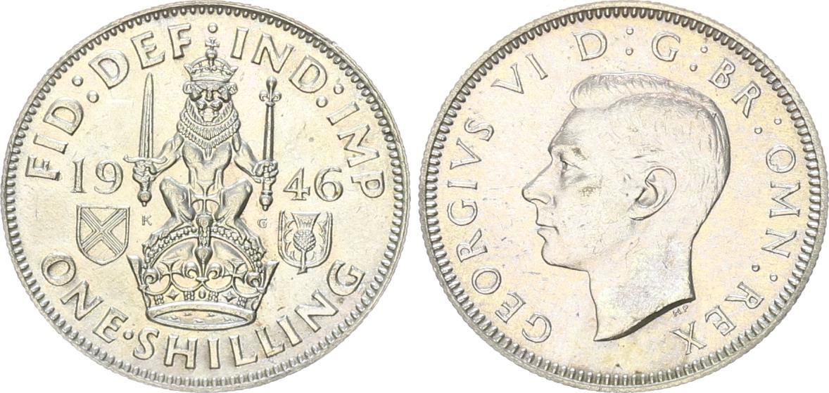 Großbritannien 1 Shilling 1946 VI. (19361952) Kursmünze vz