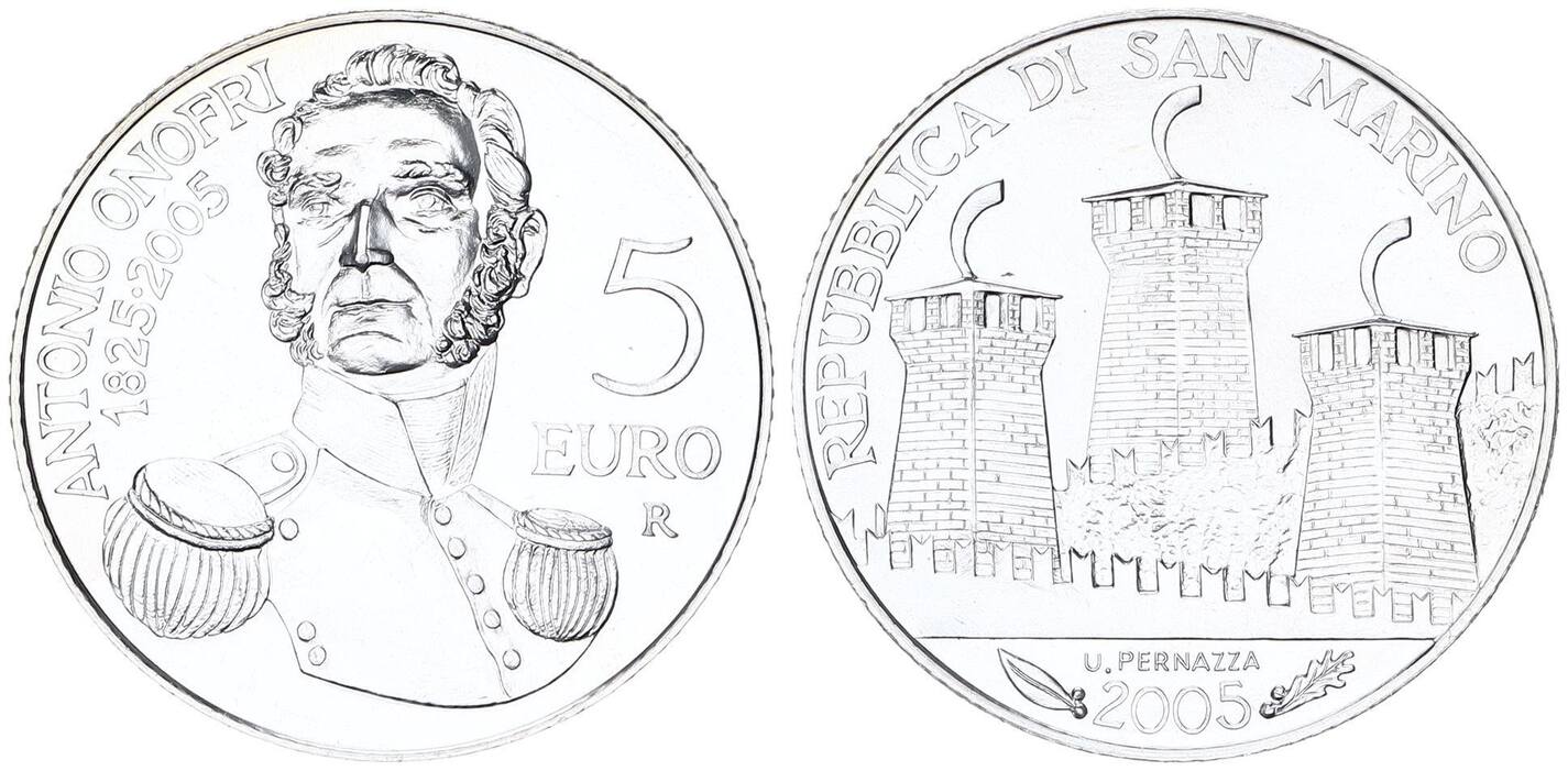 San Marino 5 Euro 2005 Antonio Onofri Silberm nze Prfr MA Shops san-marino-5-euro-2005-antonio-onofri-silberm-nze-prfr-ma-shops