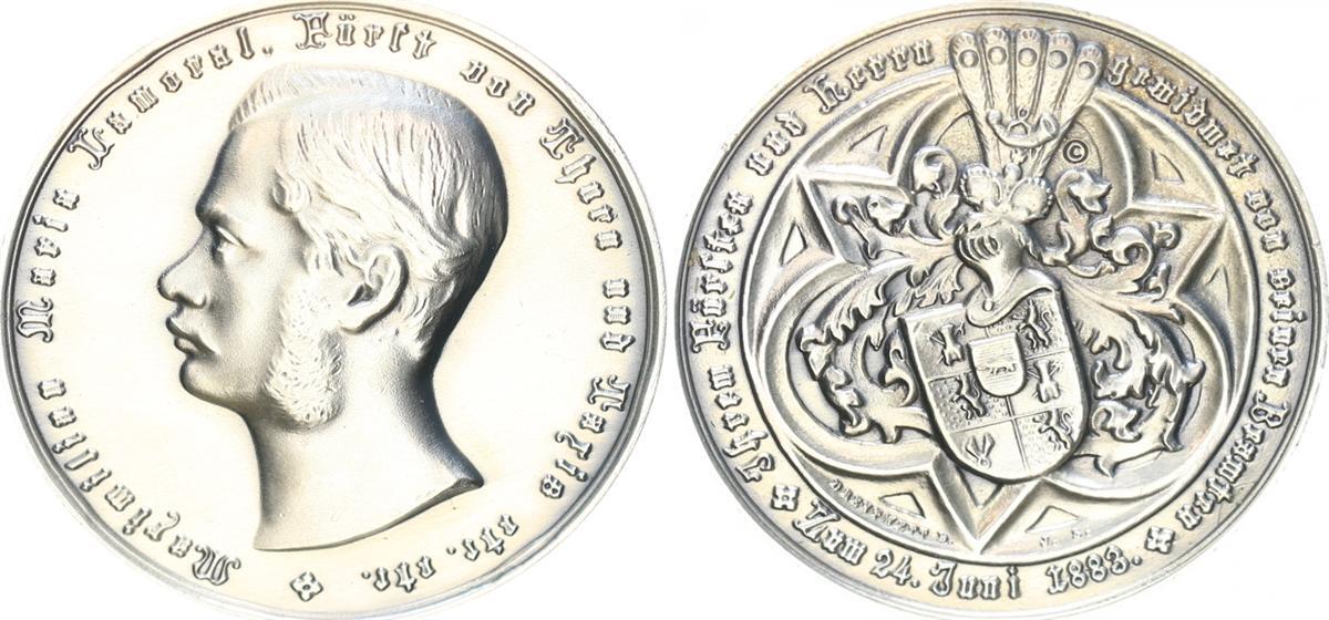 Thurn und Taxis Postwesen Medaille auf den 21. Geburtstag des Fürsten