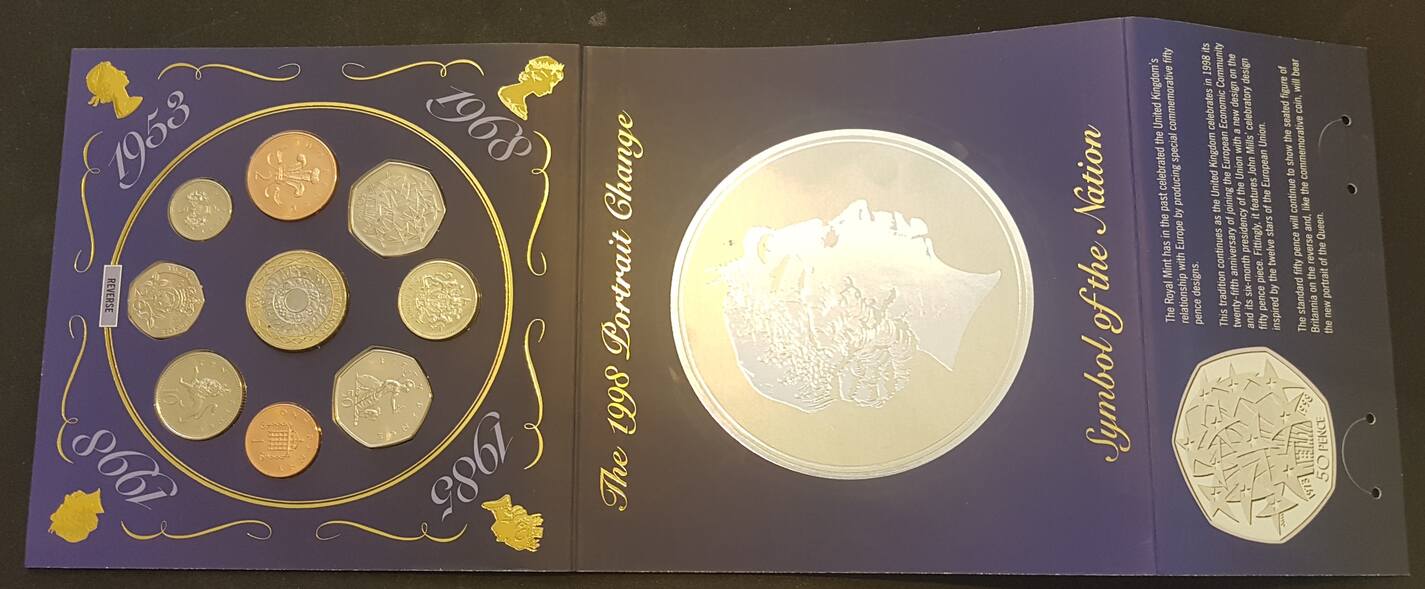 England KMS 1998 United Kingdom Brilliant Uncirculated Coin