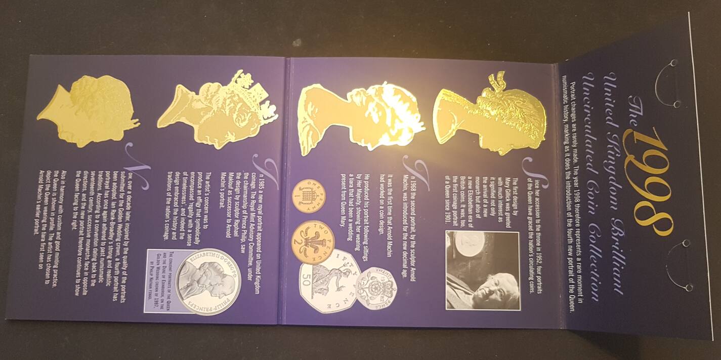 England KMS 1998 United Kingdom Brilliant Uncirculated Coin