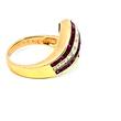 750 Gold Ring mit Diamanten, und Rubin Ringgröße 52-53 Sehr gut, siehe Fotos und Video