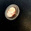 Deutschland ca. 1900 Gemme, Silber mit Markasiten, 3,8cm x 3,3cm Sehr gut, siehe Fotos und Video