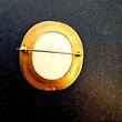 585 Gold Gemme Brosche,4cm hoch (siehe Foto), 3,5cm breit Sehr gut, siehe Fotos und Video