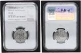 Kaiserreich 25 Pfennig 1909 A Motivprobe Vorder-und Rückseite in anderem Design, äußerst selten NGC MS 68