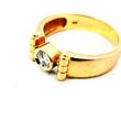 585 Gold Ring mit Diamant (0,3 Karat), 4,9Gramm, Ringgröße 57. Sehr gut, siehe Foto und Video
