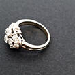585 Weißgold Ring mit vielen Diamanten zusammen ca 1,8 Karat Ringgröße 61 sehr guter Zustand, Siehe Fotos und Video