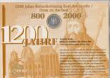 BRD 10 DM 2000 Numisblatt Karl der Große / Dom zu Aachen Münze und Briefmarken St