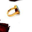 585 Gold Ring mit Opal Doublette 5,7g, Ringgröße 51 Sehr gut, siehe Fotos und Video