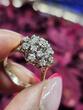 585 Gold Ring mit Diamanten Ringgröße 53 Sehr gut, siehe Fotos und Video