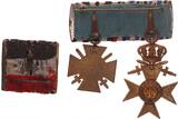 Kaiserreich/Bayern Orden Militärverdienstkreuz 3.Klasse mit Schwertern und Krone, Ehrenkreuz für Frontkäm guter Zustand