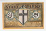 25 Pfennig-Schein ohne Jahr Deutschland / Coblenz, 75 Pfennig-Schein kassenfrisch