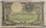 Polen 500 Zloty, Zlotych 1919 Serie SA größere Einrisse, stark gebraucht