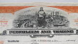 USA, Amerika alte Aktie 1930 Petroleum and Trading Corporation, mit toller Vignette gebraucht