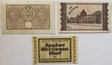 Düsseldorf, Rheinprovinz 100.000 Mark, 20, 100 Millionen Mark 1923 Landesbank der Rheinprovinz und Stadt, Notgeld stark gebraucht-leicht gebraucht