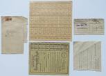 Deutschland / Polen / Getto Litzmannstadt 5 verschiedene Dokumente 1 x o.D., 4 x 1941-1942 dabei 2 x Milchkarte und 1 x Zigaretten-Karte, interessant! gebraucht-stark gebraucht
