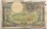 Polen 500 Zloty, Zlotych 1919 Serie SA größere Einrisse, Fehlstücke, stark gebraucht