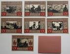 Stendal, Provinz Sachsen 7 x 50 Pfennig 1921 kompletter Satz, + Original-Verpackung! fast kassenfrisch