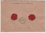Briefumschlag, Wertbrief 2000Mark 6.4.1944 3. Reich / Polen, Litzmannstadt/Lodz , Briefumschlag, Stettin gelaufen, siehe Foto
