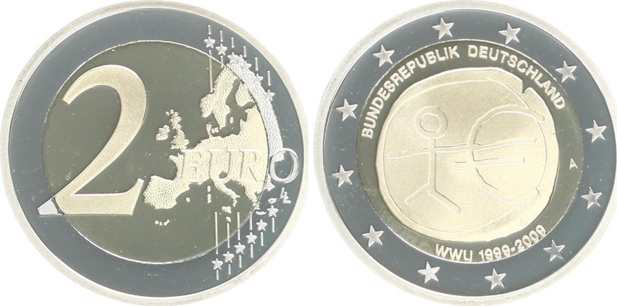 2 Euro Bundesrepublik Deutschland Wwu 1999 Bis 2009 Wert Bundesrepublik Deutschland 2 Euro WWU 2 Euro Deutschland WWU 2009 A