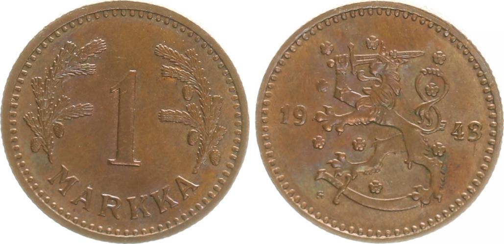 Finnland 1 Markka 1943 Vz Vorz glich MA Shops finnland-1-markka-1943-vz-vorz-glich-ma-shops