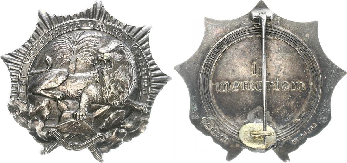 DeutschSüdwestafrika Orden mit Löwe DSW.Orden in Silber für Verdienste