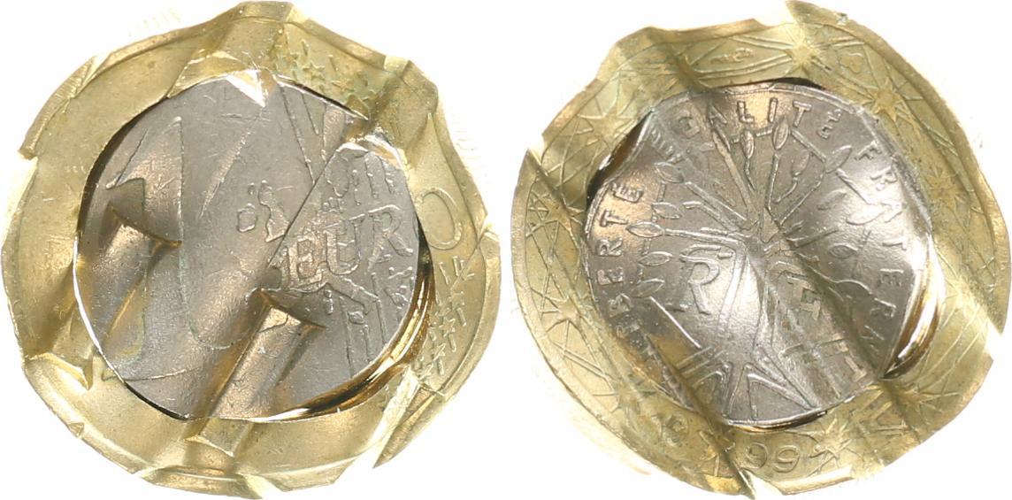 Frankreich 1 Euro 1999 entwertet
