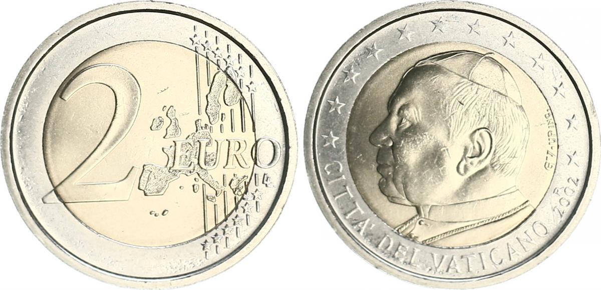 Vatikan 2 Euro Kursmünze 2002 seltenes erstes Jahr prägefrisch Vatikan 2 Euro Kursmünze 2002 seltenes erstes Jahr prägefrisch