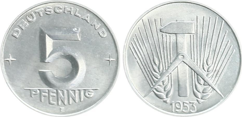 DDR 5 Pfennig 1981 A Aluminium Stempelglanz/Export | MA-Shops - Foto 3