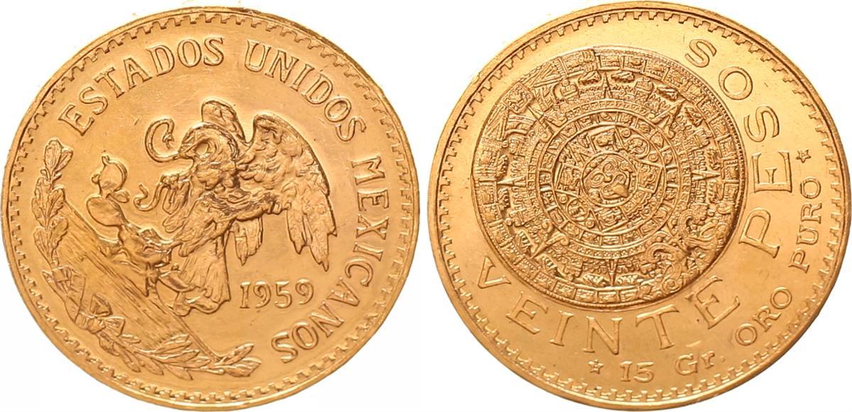 Mexico 20 Pesos 1959 Gold Prfr Pr gefrisch MA Shops mexico-20-pesos-1959-gold-prfr-pr-gefrisch-ma-shops