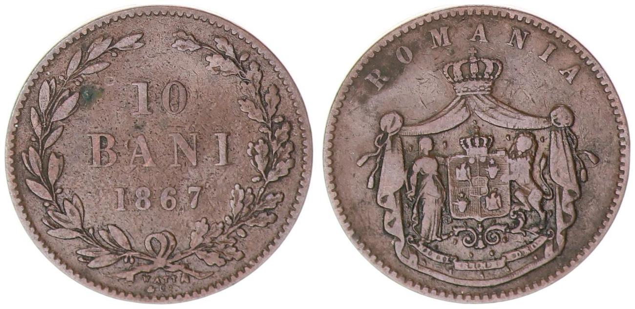 10 Bani 1867 Rumänien ss | MA-Shops