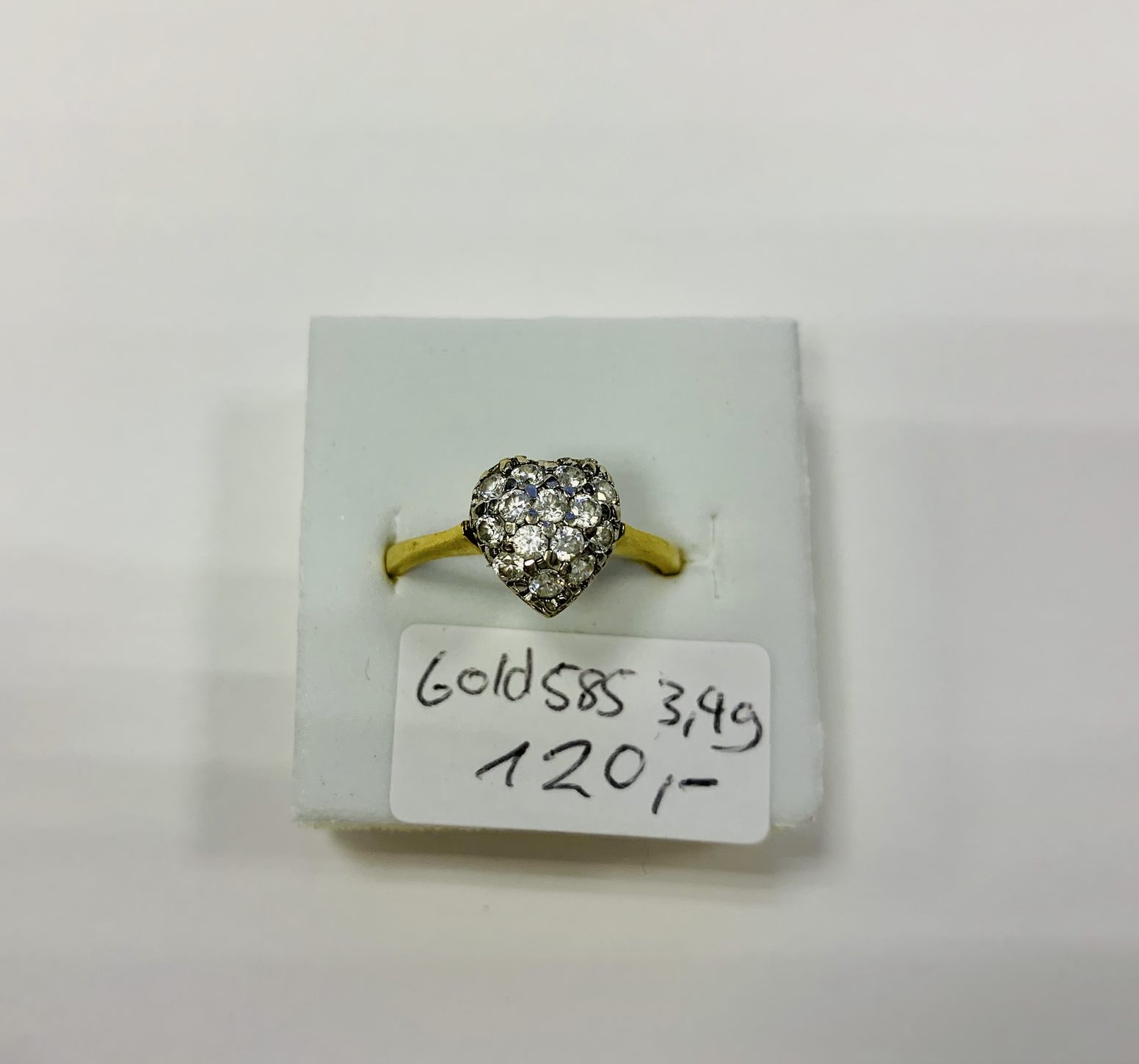 Ring Gold 585, mit Steinen, 3,4g, Ringgröße 57