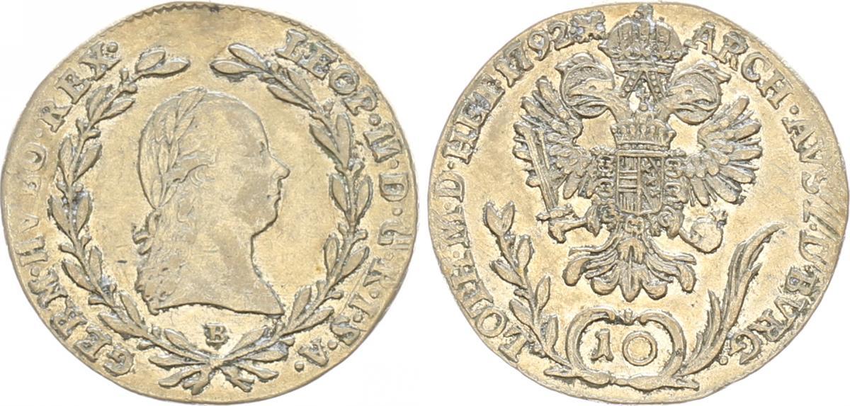 RDR - Österreich - Habsburg 10 Kreuzer 1792 B Leopold II Heiliges ...