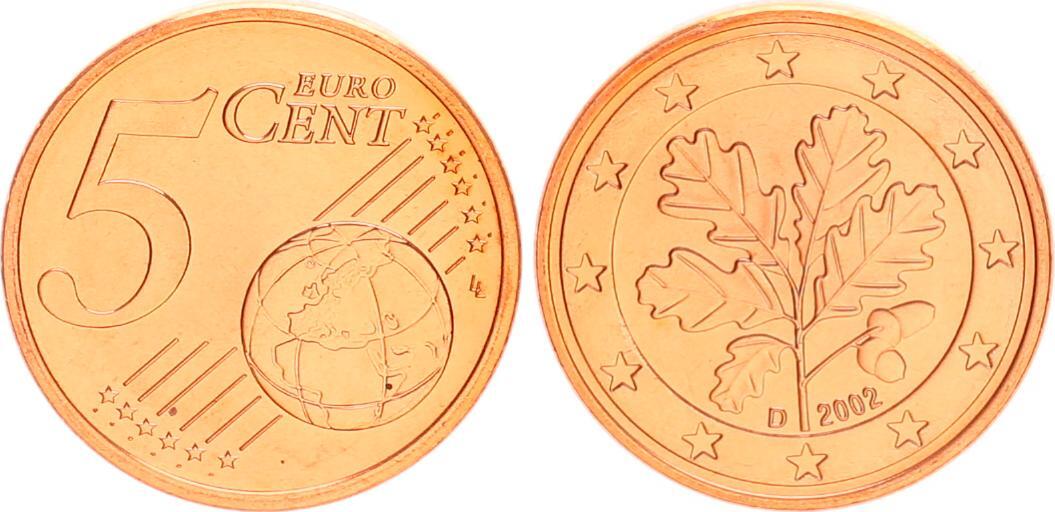 5 cent münze 2002 wert deutschland