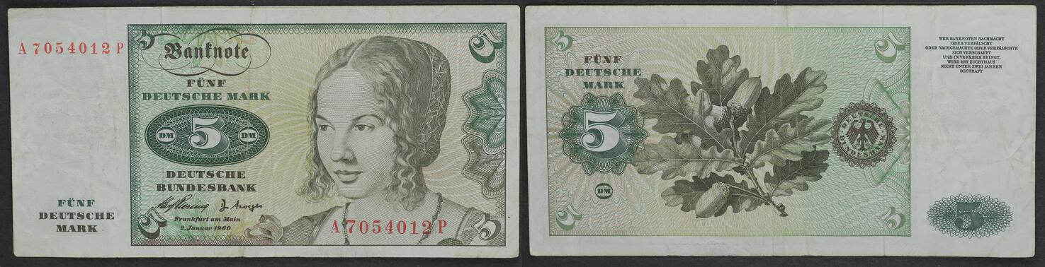 5 Dm Schein 2 Januar 1980 Wert Deutschland - BRD 5 DM - 5 Deutsche Mark 2. Januar 1980 5 DM Banknote