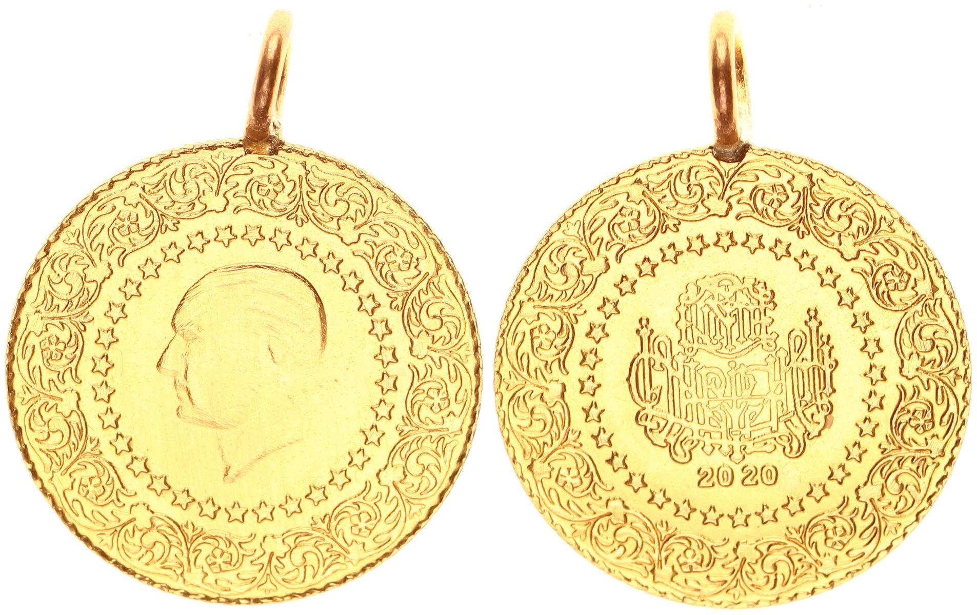 Türkei Gold Türkei 25 Piaster 2020 Gold 917er mit Öse prägefrisch Türkei Gold Türkei 25 Piaster 2020 Gold 917er mit Öse prägefrisch