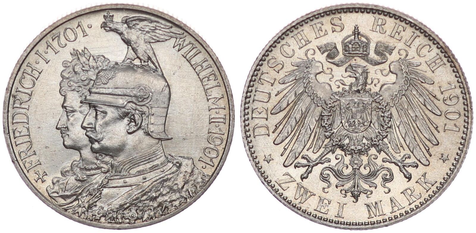 Preussen - Deutsches Kaiserreich Preußen 2 Mark 1901 A Kaiser Wilhelm ...