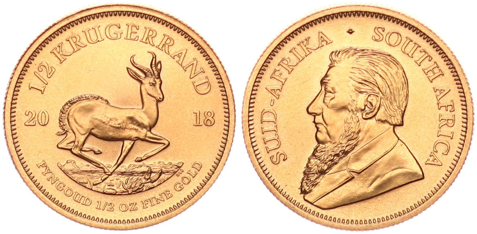 Südafrika Gold Krugerrand South Africa 1/2 Unze Krügerrand Gold