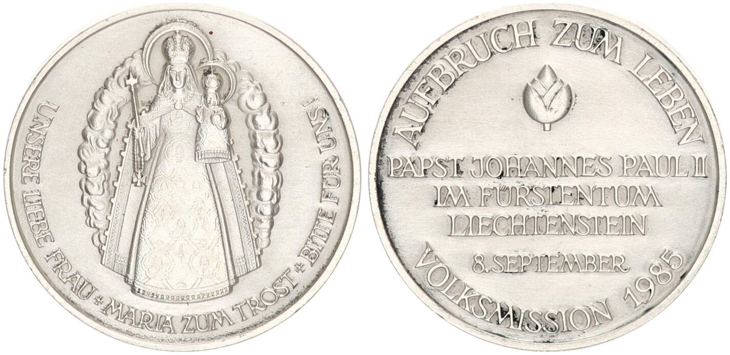 Heiligen Papst Johannes Paul II Medaille - 925 Sterling Silber Anhänger