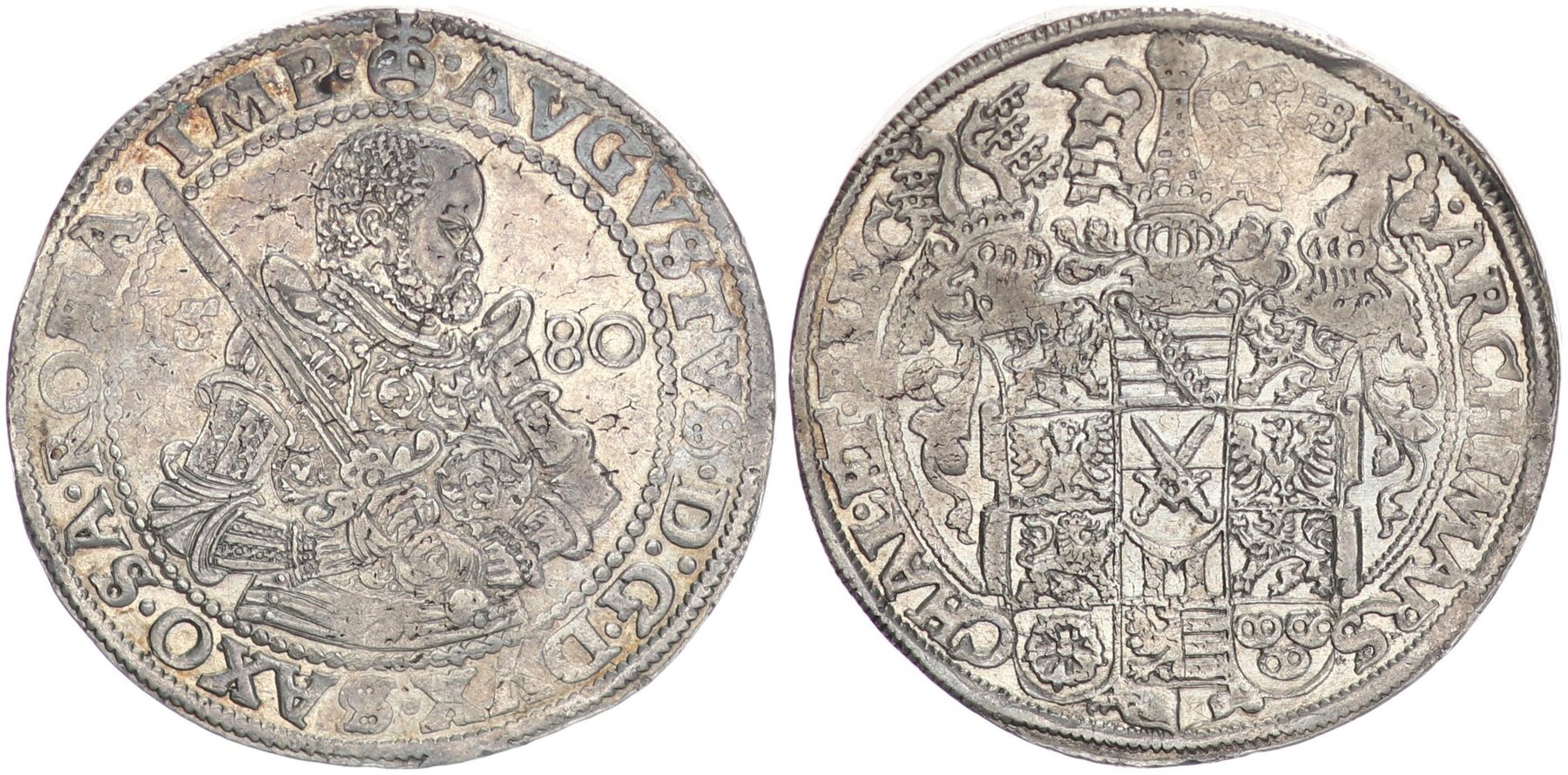 Sachsen 1 Taler 1580 Albertinische Linie Kurfürst August (15531586