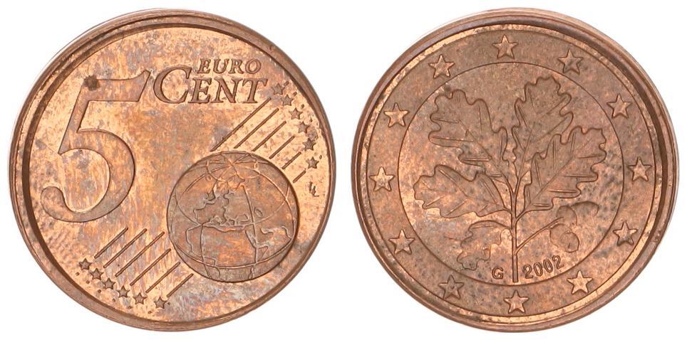 Fehlpragung 5 Cent 2002